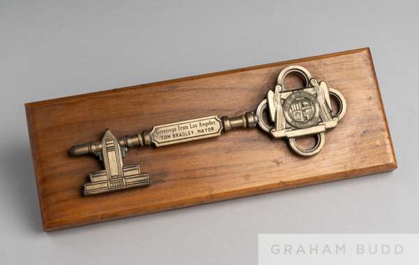 Ex-Pelé Collection: Key to the City of Los Angeles presented to Pelé