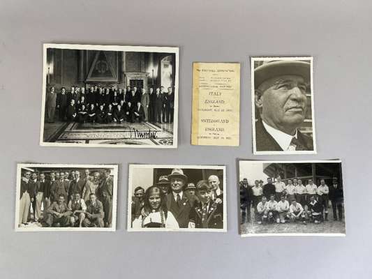 England tour to Italy and Switzerland, 1933 Football Association players itinerary for tour,
 Italy 13th May, Switzerland 20th May, re: Italy (2) phot