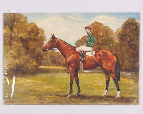 Oil painting of the racehorse Busted