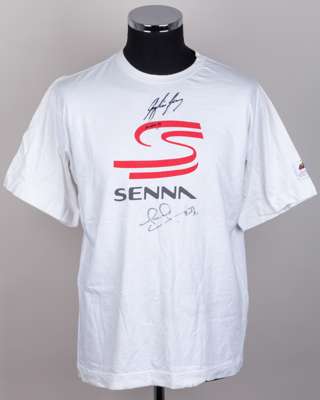 Ayrton Senna Signed Instituto Official Merchandise T-Shirt