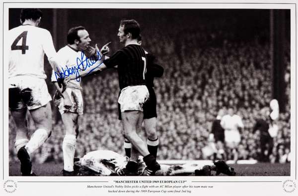 Autographed limited edition Manchester United football prints, all of these are marked as number 1 (of 75 issued), 11 in total, including a multi sign