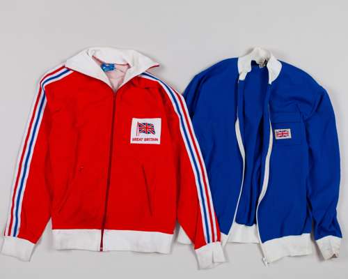 White, red and blue Team Great Britain Olympics Games 1976 vest