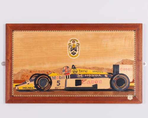 Nigel Mansell Williams Wooden Display