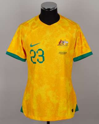 Alessandro Circati yellow and orange No.23 Australia v. England short-sleeved shirt, 2023