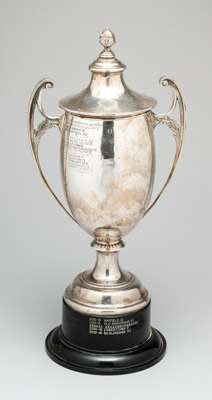 Southern Olympian League Intermediate Division III Nemean Amateur Football League trophy,

twinin the form of a twin-handled silver cup & cover,  with