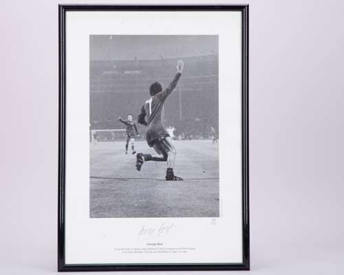 George Best autographed limited edition print
