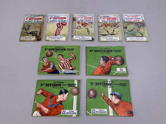 Five The "Triumph" Photo-Albums, 1920, 1st Division, 2nd Division, 3rd Division North and South and Scottish League, full team photographs in each boo