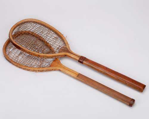 A Wrinch & Sons early offset lawn tennis racket