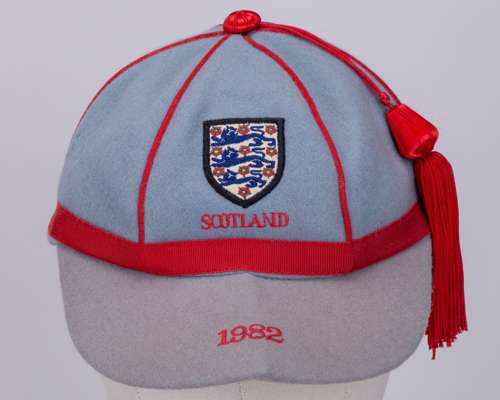 Paul Parker grey England v. Scotland schoolboy International cap, 1982