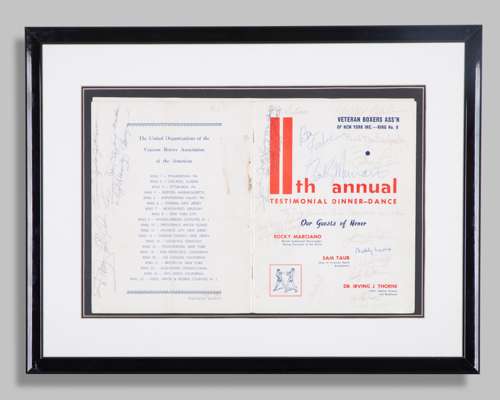 Veteran Boxers Ass'n of New York autographed 11th annual Testimonial Dinner-Dance programme