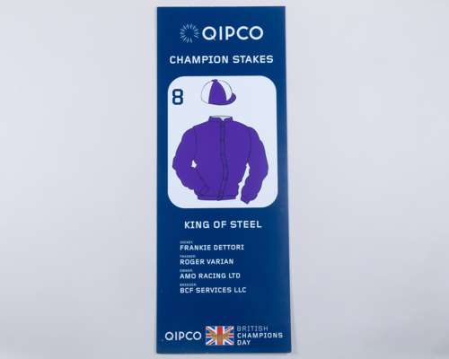 King Of Steel 2023 Champion Stakes Parade Pennant