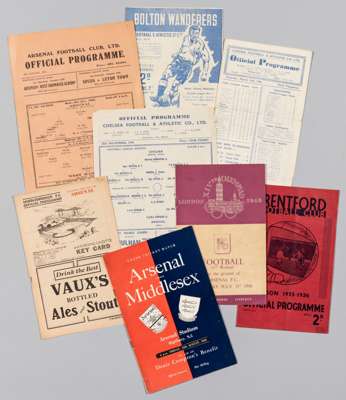 Collection of 35 Arsenal programmes dating from 1930s to 1960s,
 comprising away at Brentford 2nd November 1935; 3 x wartimes, comprising away's at Ch