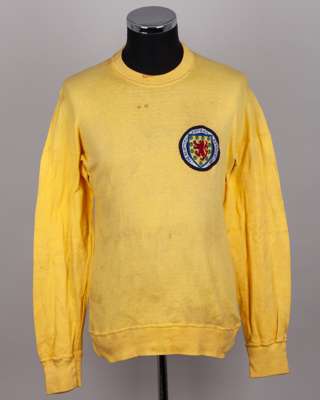 Yellow No.1 Scotland v. Northern Ireland match worn goalkeepers shirt