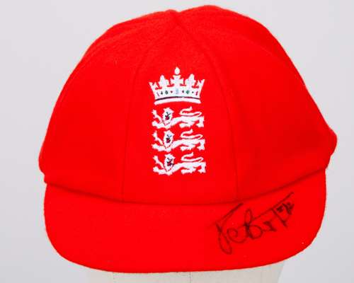Jacob Bethell red England Red For Ruth match worn signed cap