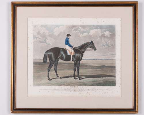 Group of four J F Herring racehorse prints from the St Leger winners series