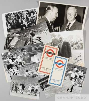 Collection of seven Swiss 1966 World Cup press photographs