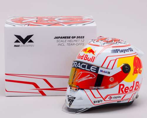 Max Verstappen 2023 Red Bull Racing Signed 1:2 Scale Helmet – Japanese Grand Prix