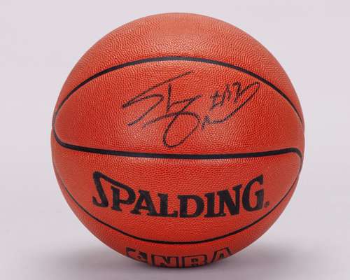 A Spalding Basketball Autographed by Shaquille O'Neal