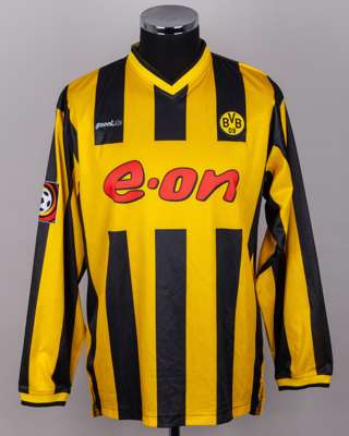 Lars Ricken yellow No.18 Borussia Dortmund v. Energie Cottbus long-sleeved shirt, 2000-02