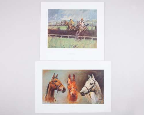 Group of five limited edition horse racing prints