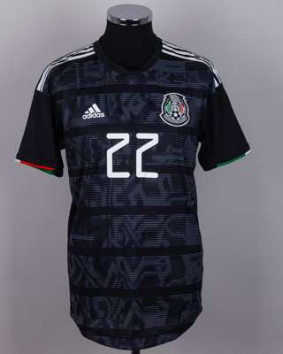 Hirving Lozano black No.22 Mexico short-sleeved shirt