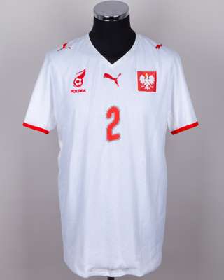 White and red No.2 Poland short-sleeved shirt, 2008