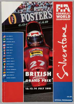 Ayrton Senna signed British Grand Prix programme, held at Silverstone on 12th to 14th July 1991,
 programme for F1 World Championship in the year that