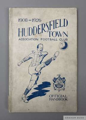 Huddersfield Town Official Handbook 1908-1926
 over 100 pages, the football club's first published history as well as a handbook for the 1926-27 seaso