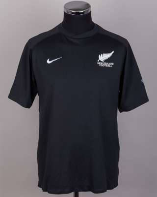 New Zealand - black No.13 New Zealand match issued short-sleeved shirt