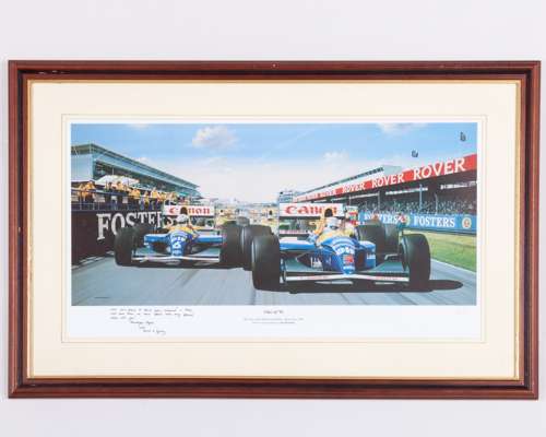 Nigel Mansell “Class of 92” Framed Print By Ivan Berryman