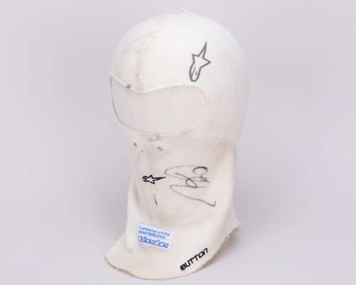 Jenson Button 2009 Brawn GP Signed Used Balaclava