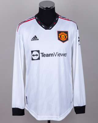Cristiano Ronaldo white No.7 Manchester United pre-season issued shirt, 2022