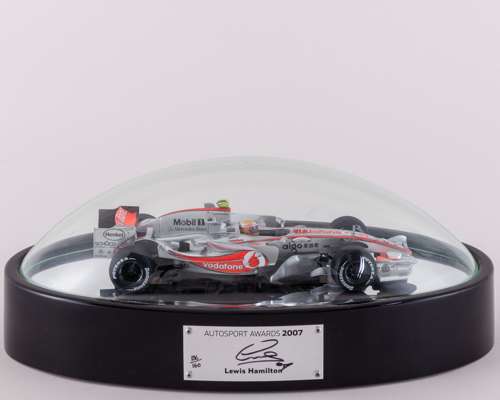 Lewis Hamilton Signed 2007 Autosport Awards Limited Edition Display