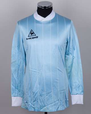 Nelson Gutierrez sky-blue No.2 Uruguay v. England long-sleeved shirt, 1984