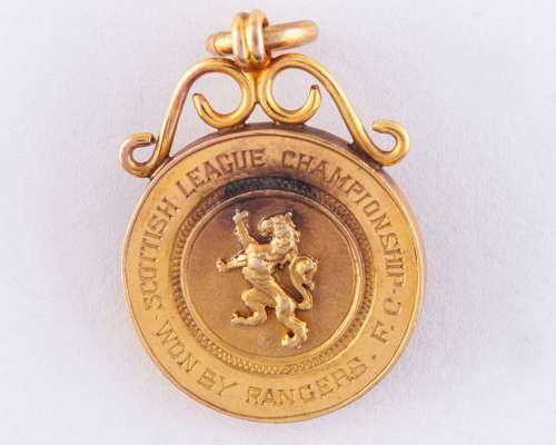 DougieGray 9ct gold Scottish League Championship winners medal, 1934-35