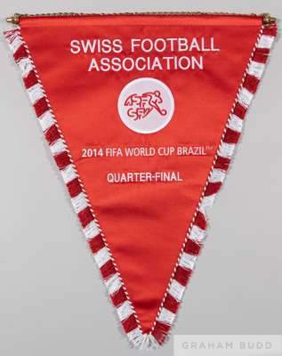 Official Swiss F.A. pennant for the 2014 World Cup quarter-final