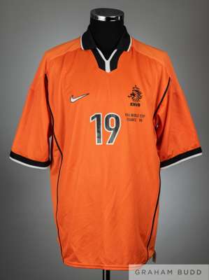 Giovanni van Bronckhorst orange Netherlands FIFA World Cup no.19 jersey