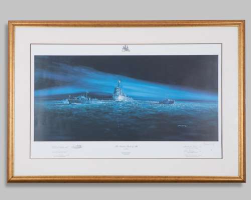 The Greatest Raid of All by Jack Russell limited edition autographed print display