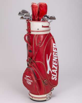 James Hunt Red Slazenger Golf Bag And Set of Clubs