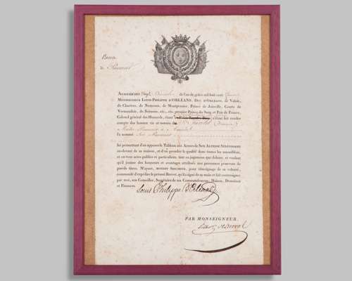 Jeu de paume-tennis maker- personal teacher of the Duke of Orleans's patent