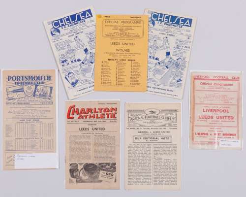 Seven Leeds United away match programmes, 1946-47