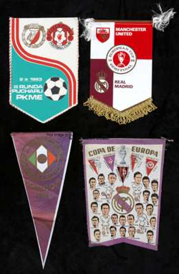 A collection of 56 supporter's pennants dating from the late 1960s and 1970s