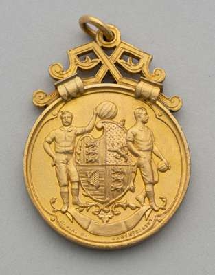 An interesting specimen F.A. Cup winner's medal circa 1900, 
 design produced in gilt-metal by the medal maker for approval by The Football Associatio