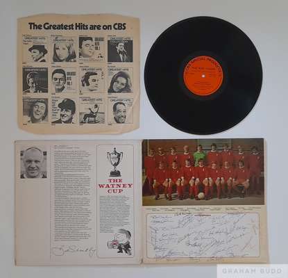 Liverpool FC '"The Kop Choir", Pickwick records signed by the 1972-73 Liverpool squad and management, 
 autographs to rear of album over team photo an