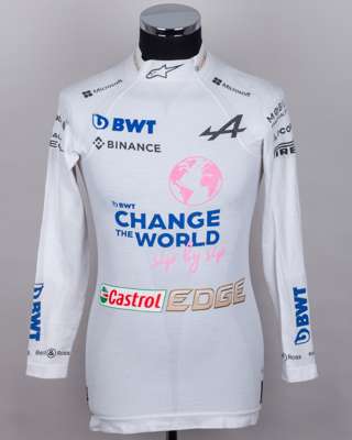 Esteban Ocon Used Alpine F1 Team Nomex Top