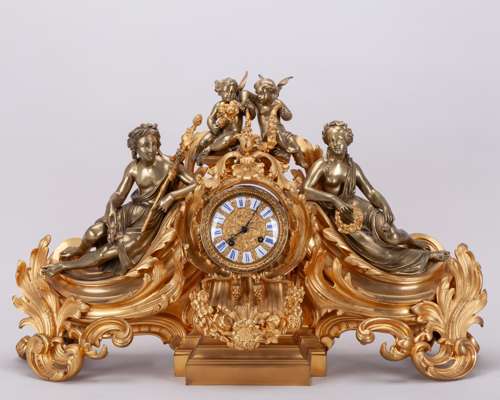 A late 19th Century French Ormolu Mantle Clock