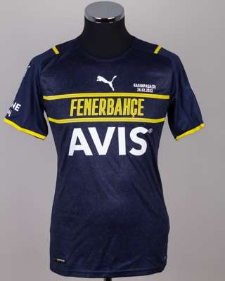 Miha Zajc navy blue No.26 Fenerbahce v. Kasimpasa match worn autographed shirt, 2022