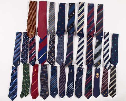 Dickie Bird an assortment of cricketing ties