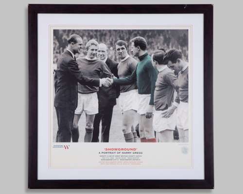 Harry Gregg Showground Portrait of Harry Gregg colour print