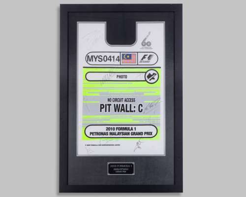 2010 Malaysian Grand Prix Signed Framed Marshall Bib